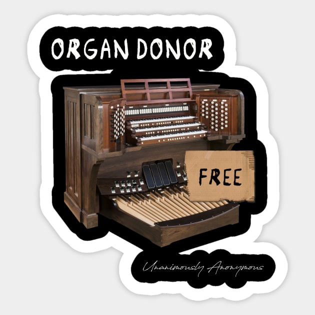 Organ Donor Sticker by UnanimouslyAnonymous